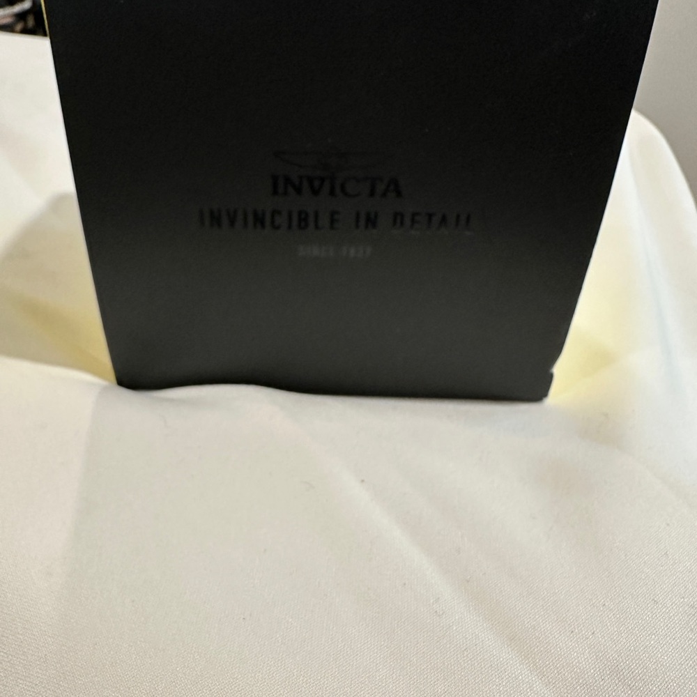 Invicta Stainless Steel Watch with Yellow Accents - Picture 4 of 5